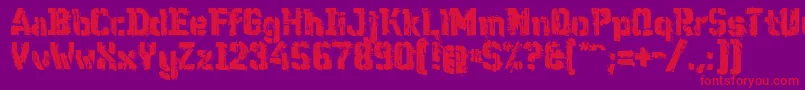 WcWunderbachMix Font – Red Fonts on Purple Background