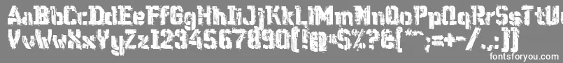 WcWunderbachMix Font – White Fonts on Gray Background