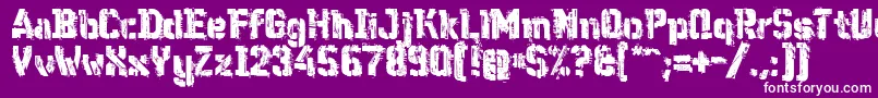 WcWunderbachMix Font – White Fonts on Purple Background