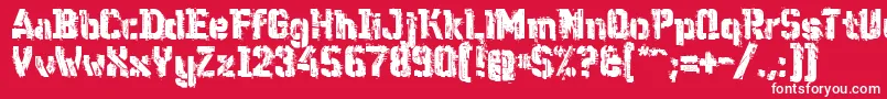 WcWunderbachMix Font – White Fonts on Red Background