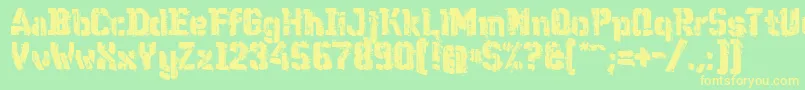 Więcej informacji o czcionce WcWunderbachMix Czcionka WcWunderbachMix – żółte czcionki na zielonym tle