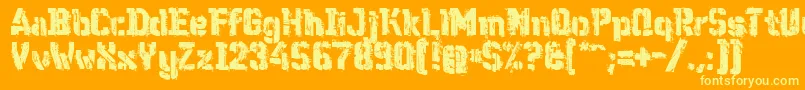 WcWunderbachMix Font – Yellow Fonts on Orange Background