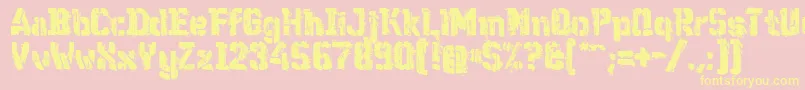 Шрифт WcWunderbachMix – жёлтые шрифты на розовом фоне