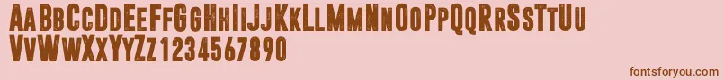 Dreamwalker Font – Brown Fonts on Pink Background
