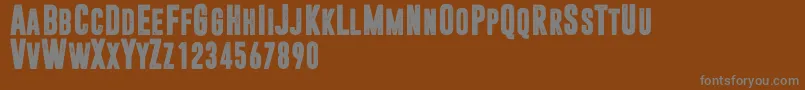 Dreamwalker-Schriftart – Graue Schriften auf braunem Hintergrund