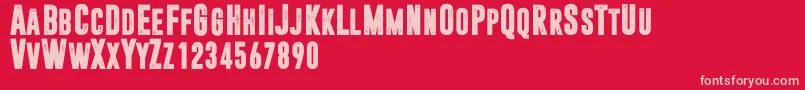 Dreamwalker Font – Pink Fonts on Red Background