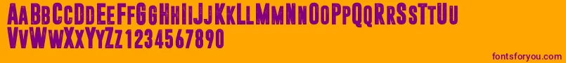 Dreamwalker Font – Purple Fonts on Orange Background