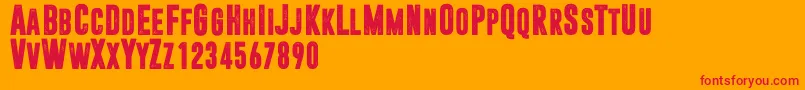 Dreamwalker Font – Red Fonts on Orange Background