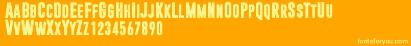 Dreamwalker Font – Yellow Fonts on Orange Background