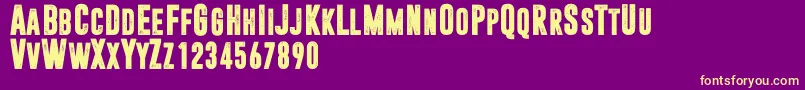 Fonte Dreamwalker – fontes amarelas em um fundo roxo