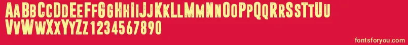 Dreamwalker Font – Yellow Fonts on Red Background
