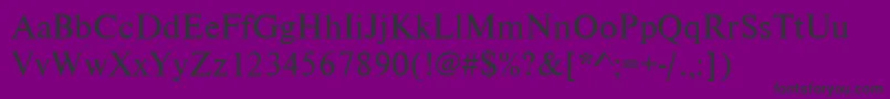 Nimbusromdcy Font – Black Fonts on Purple Background