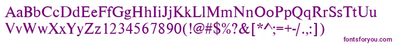 Nimbusromdcy Font – Purple Fonts on White Background
