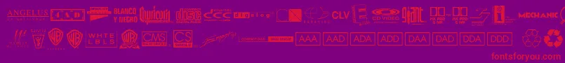 Warnerlogofontnine Font – Red Fonts on Purple Background