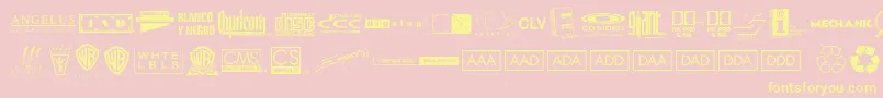 Warnerlogofontnine Font – Yellow Fonts on Pink Background