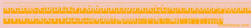 ATrianglercmbw-Schriftart – Orangefarbene Schriften auf rosa Hintergrund