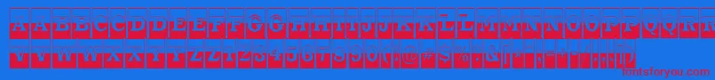 ATrianglercmbw Font – Red Fonts on Blue Background