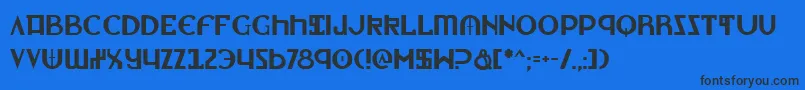 Шрифт Lionheart – чёрные шрифты на синем фоне