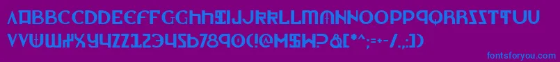 Шрифт Lionheart – синие шрифты на фиолетовом фоне