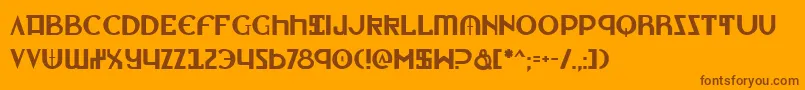 Lionheart Font – Brown Fonts on Orange Background