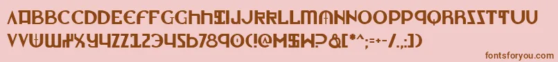 Шрифт Lionheart – коричневые шрифты на розовом фоне