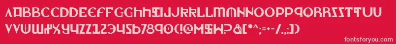 Lionheart Font – Pink Fonts on Red Background