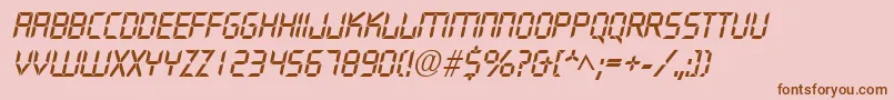 QuartzItalic Font – Brown Fonts on Pink Background