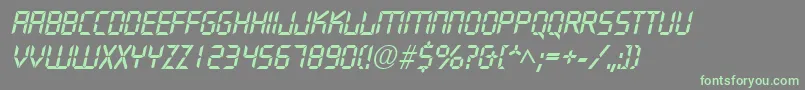 QuartzItalic-Schriftart – Grüne Schriften auf grauem Hintergrund