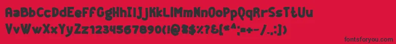 Geekb ffy Font – Black Fonts on Red Background