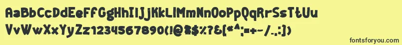 Geekb ffy Font – Black Fonts on Yellow Background