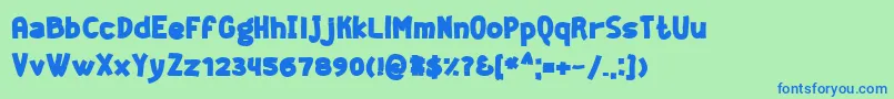 Geekb ffy Font – Blue Fonts on Green Background