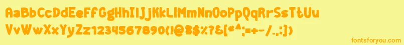 Geekb ffy Font – Orange Fonts on Yellow Background