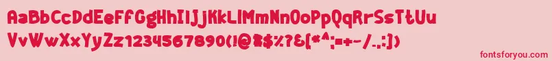 Geekb ffy Font – Red Fonts on Pink Background