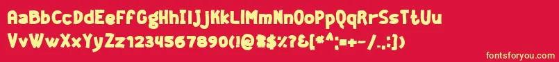 Geekb ffy Font – Yellow Fonts on Red Background