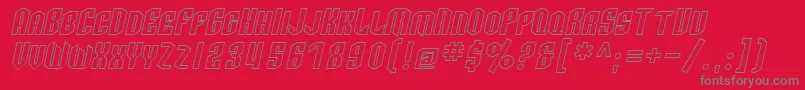 SfArcheryBlackScOutlineOblique Font – Gray Fonts on Red Background