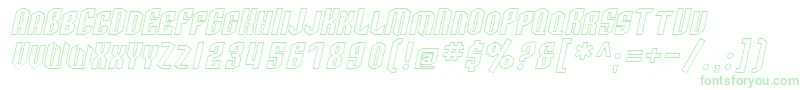 SfArcheryBlackScOutlineOblique Font – Green Fonts on White Background