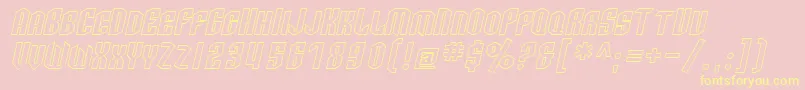 SfArcheryBlackScOutlineOblique Font – Yellow Fonts on Pink Background