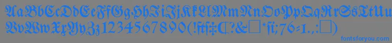 Frakturatt Font – Blue Fonts on Gray Background