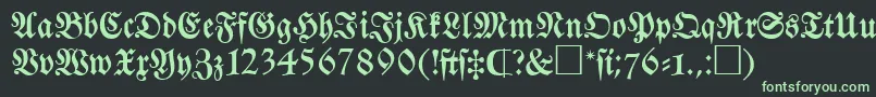 Frakturatt Font – Green Fonts on Black Background