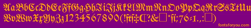 Frakturatt Font – Orange Fonts on Purple Background