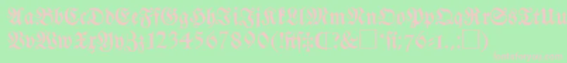 Frakturatt Font – Pink Fonts on Green Background