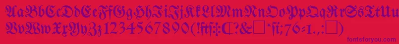 Frakturatt Font – Purple Fonts on Red Background