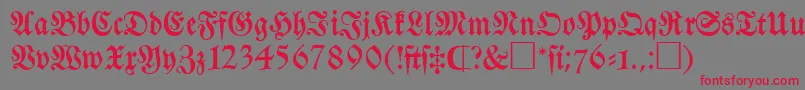 Frakturatt Font – Red Fonts on Gray Background