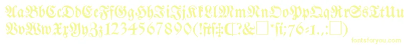 Шрифт Frakturatt – жёлтые шрифты