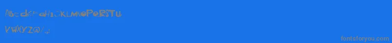 フォントBlackm – 青い背景に灰色の文字
