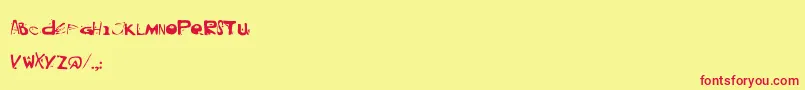 Blackm Font – Red Fonts on Yellow Background