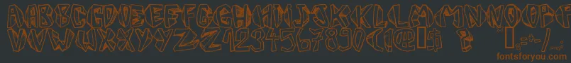 Barbtwistedblocks Font – Brown Fonts on Black Background
