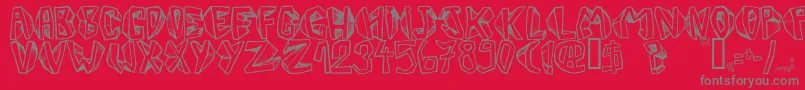 Barbtwistedblocks Font – Gray Fonts on Red Background