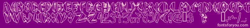 Barbtwistedblocks Font – Pink Fonts on Purple Background
