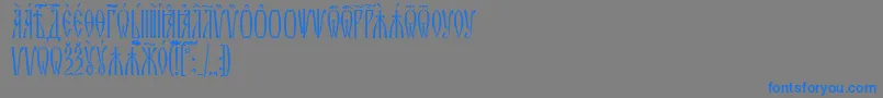 ZlatoustUcs Font – Blue Fonts on Gray Background
